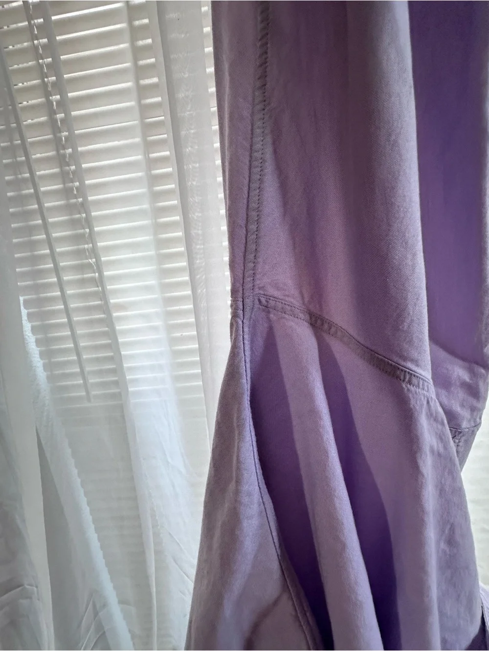 J. Crew Lavender Long-Sleeve Casual Button-Down Shirt with Chest Pocket